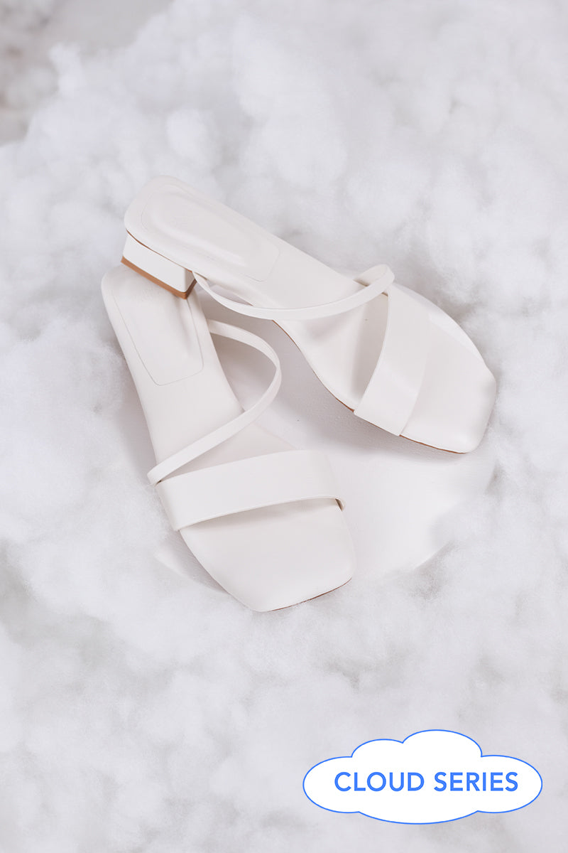 Odette Strappy Cloud Heels in Cream - Image 6