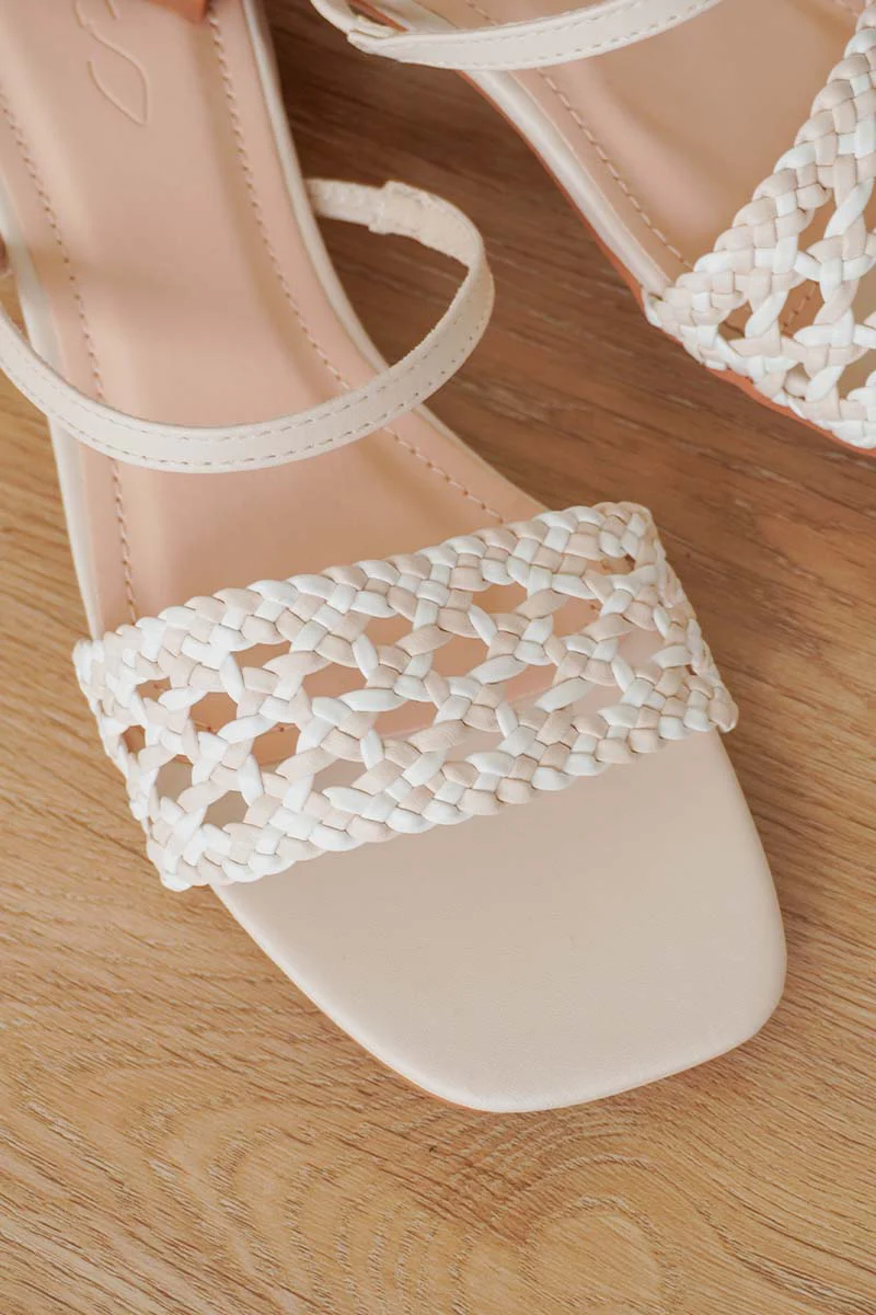 Opaline Hand-woven Sandals in Nude Mix - Image 4