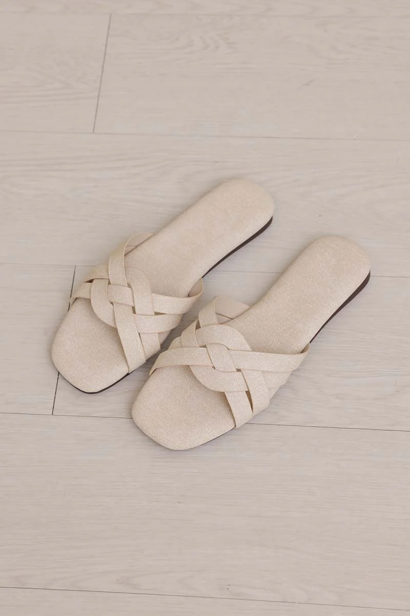 Primo Interlocking Cloud Sliders in Waterproof Linen