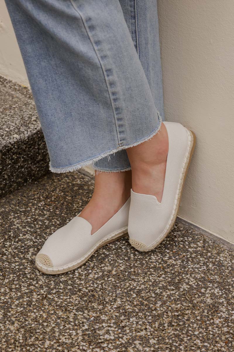 Ravena Espadrille Flats in Cream - Image 2