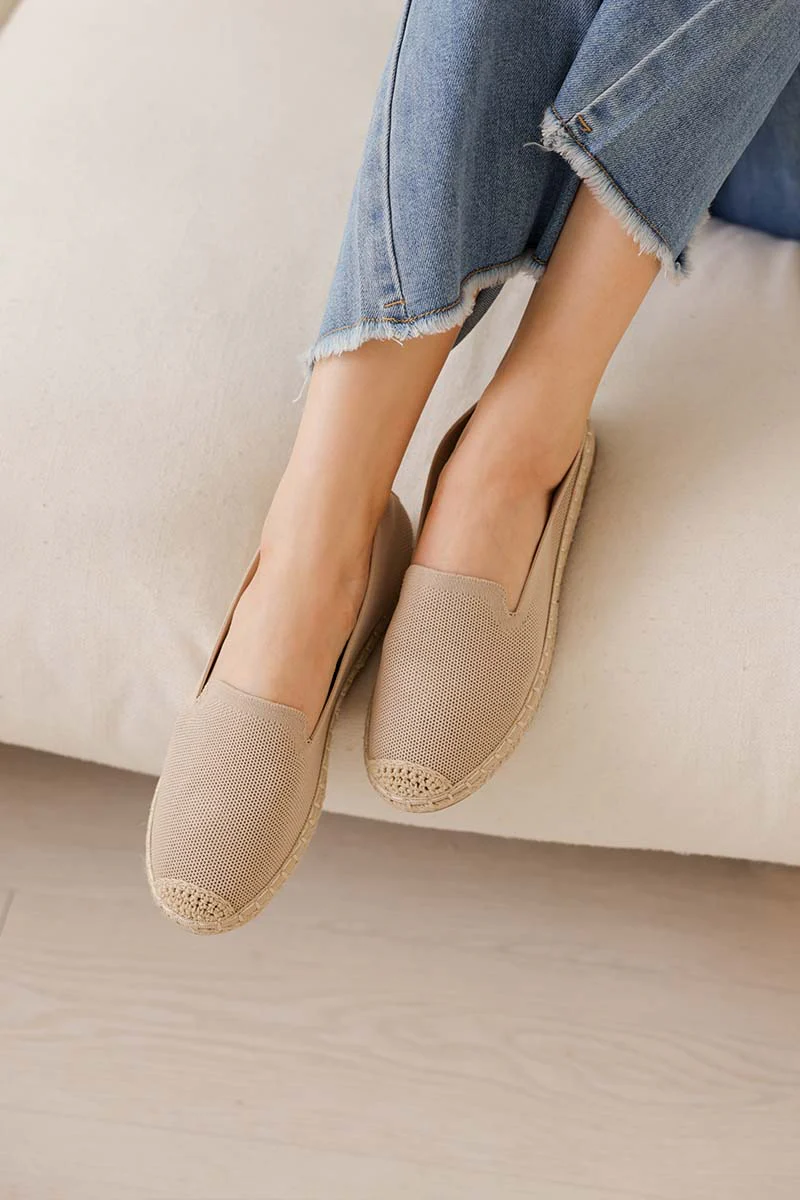 Ravena Espadrille Flats in Nude - Image 4
