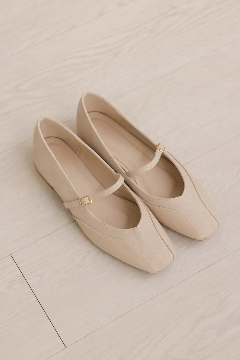 Raze Maryjane Flats in Bone - Image 5