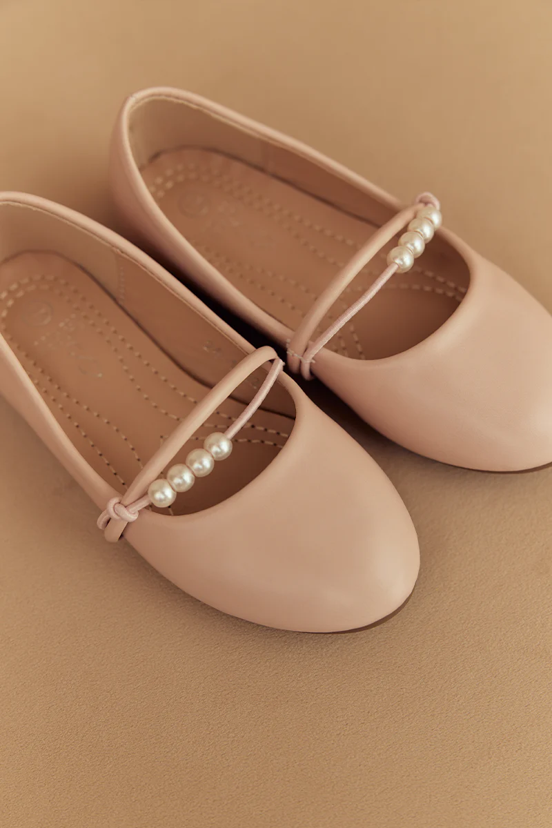 Rianna Kids Pearl Flats in Pink - Image 4