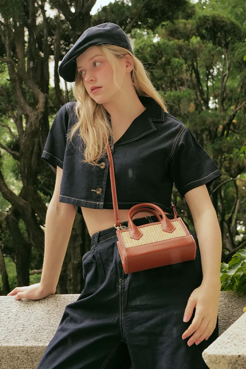 Riviera Bag in Chestnut Rattan - Image 5