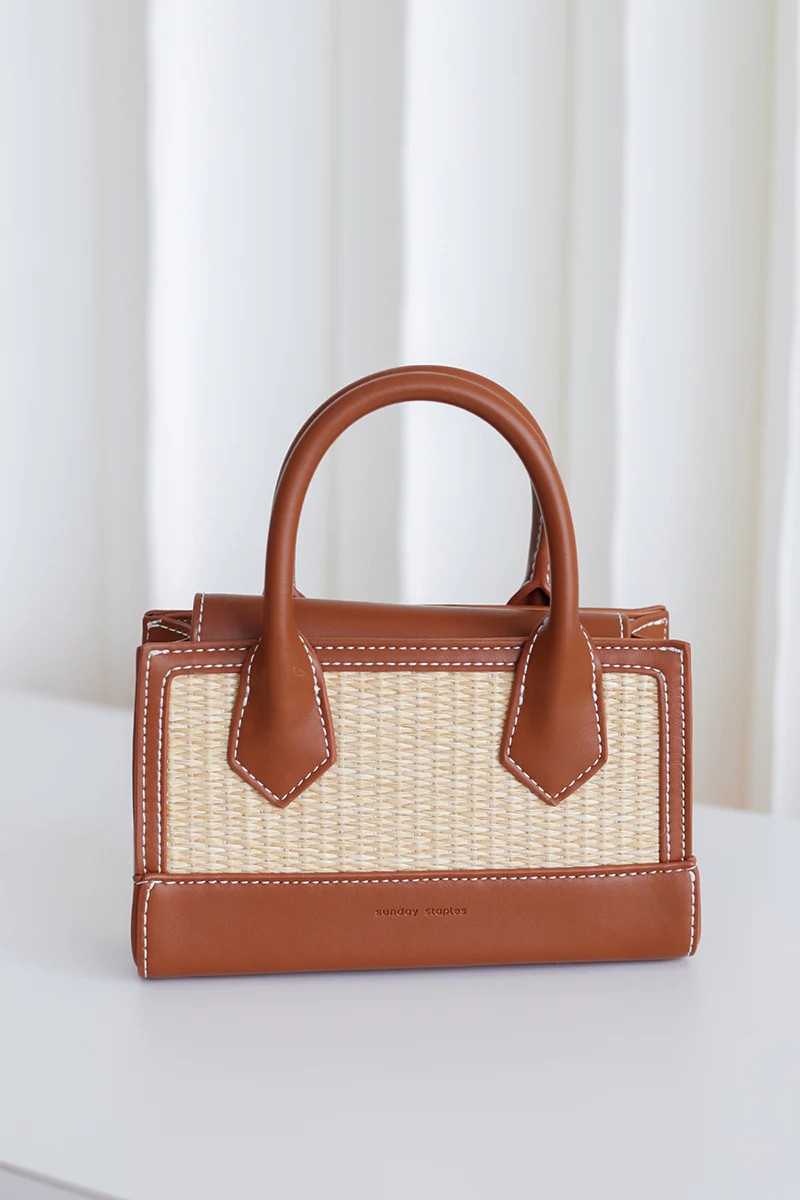 Riviera Bag in Chestnut Rattan - Image 6