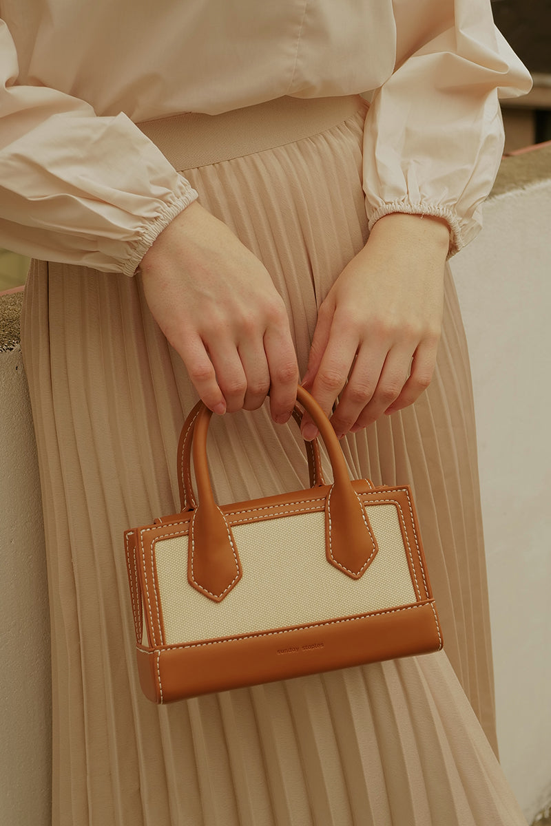 Riviera Bag in Cream Canvas - Image 2