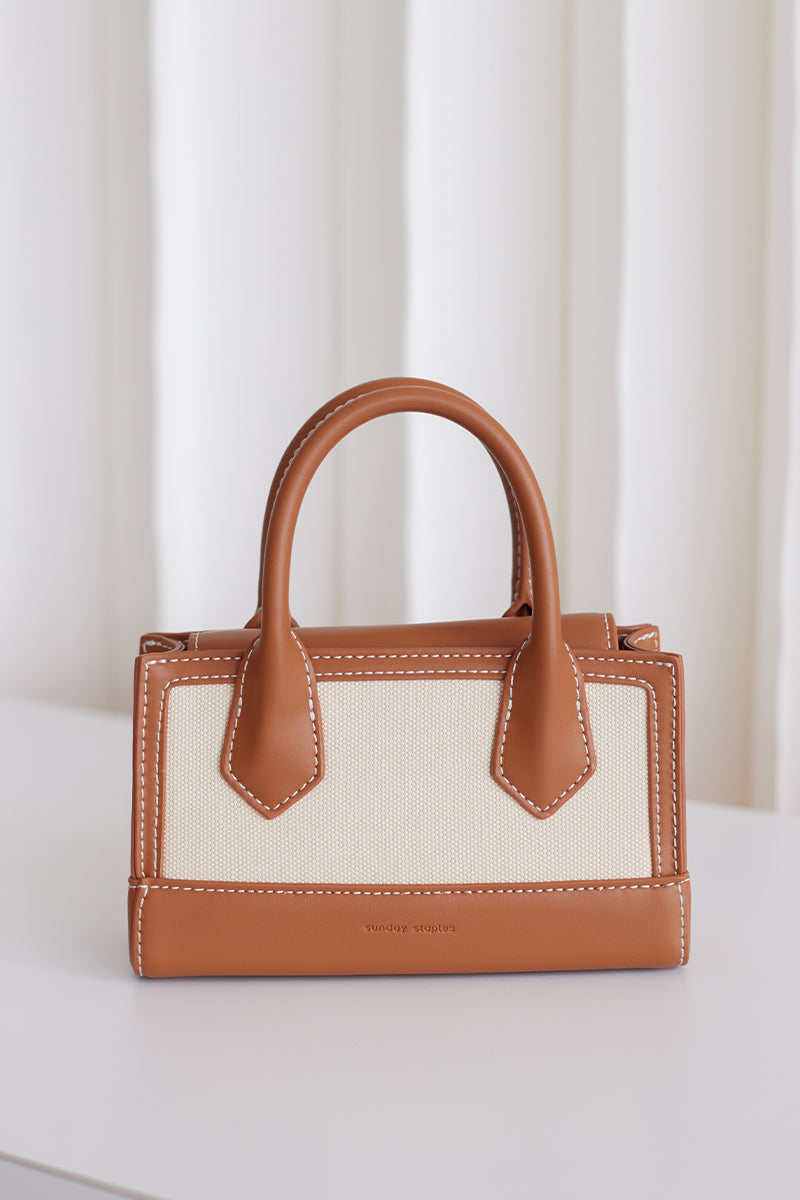 Riviera Bag in Cream Canvas - Image 6