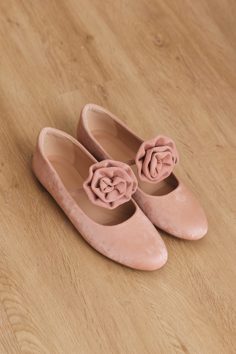 Rosabel Maryjane Flats in Pink Satin - Image 6