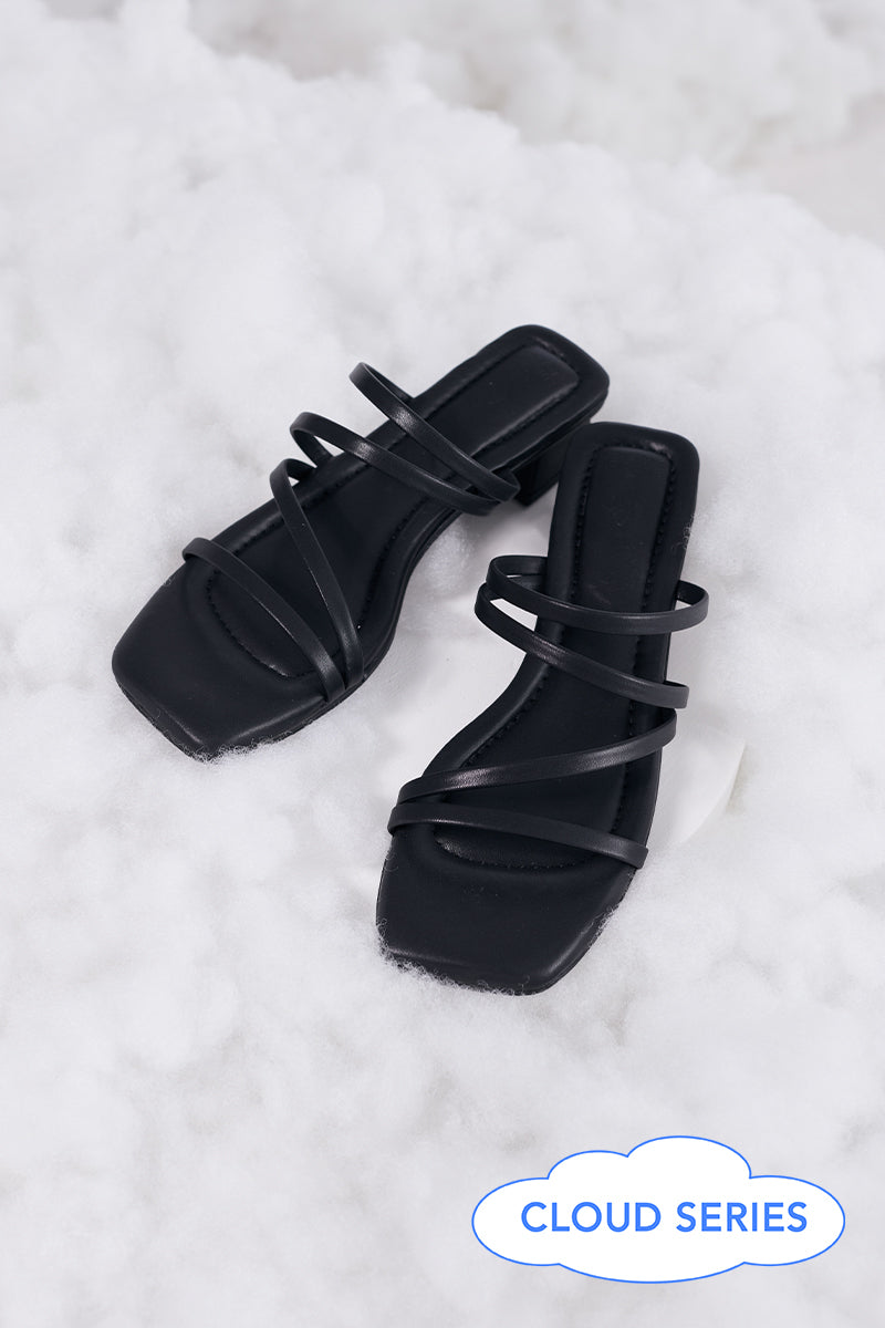 Rosalie Strappy Cloud Heels in Black - Image 6