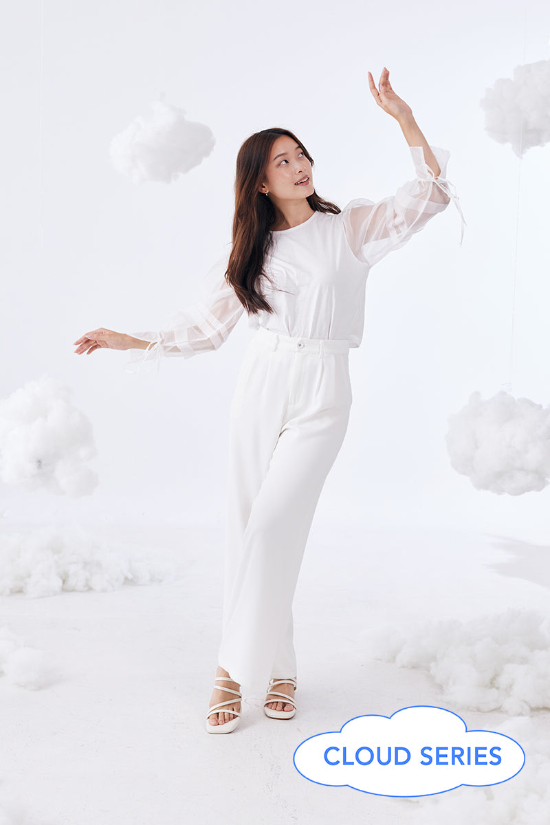 Rosalie Strappy Cloud Heels in Cream - Image 6