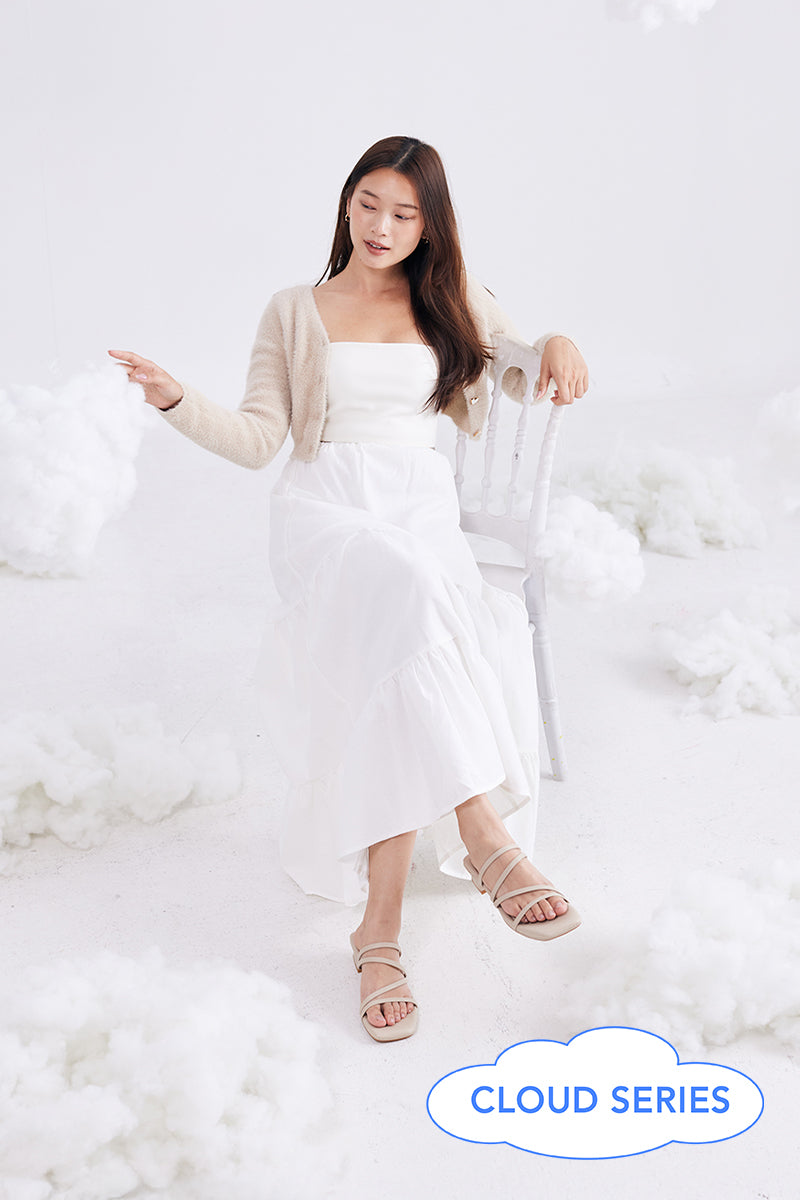 Rosalie Strappy Cloud Heels in Greige - Image 4