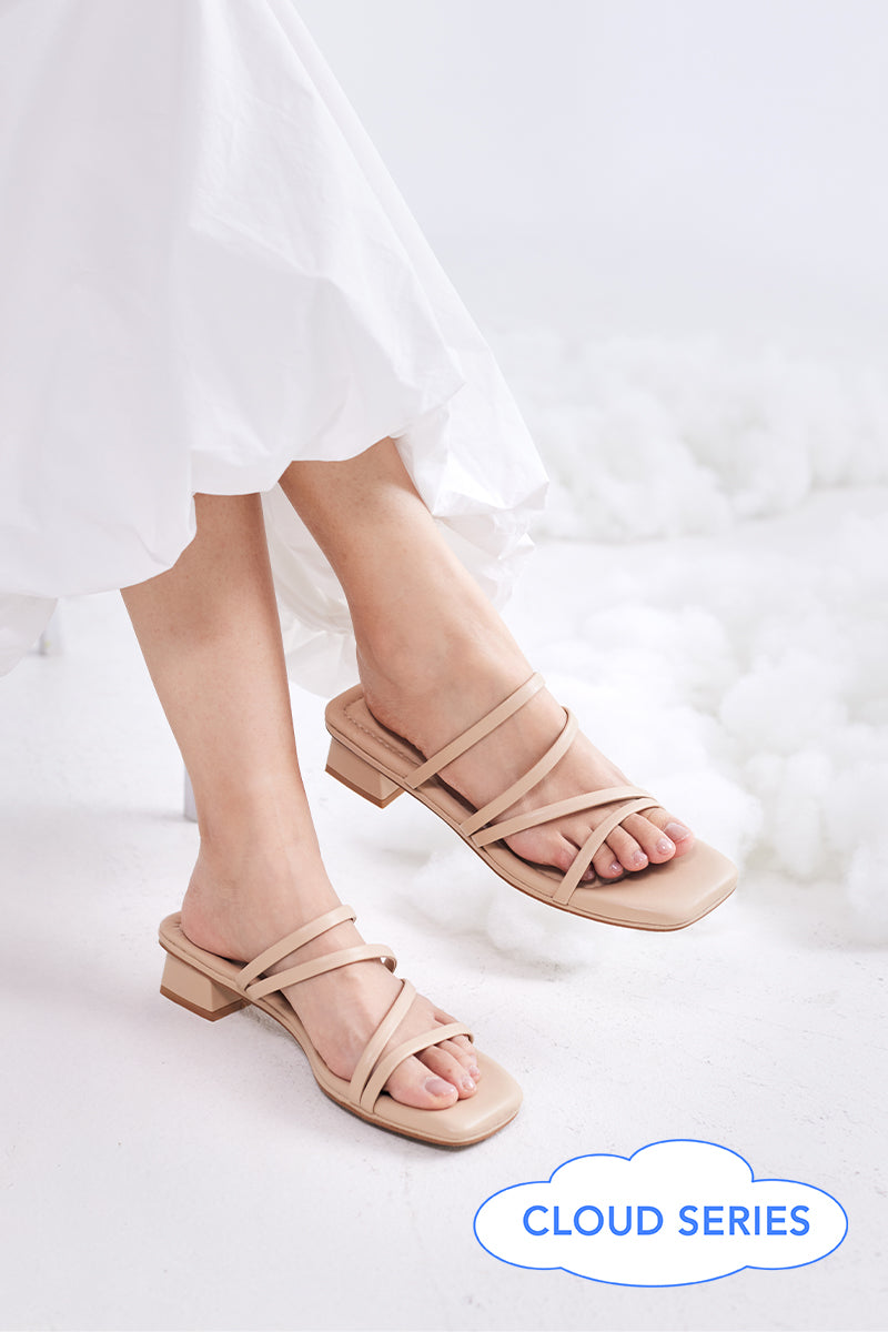 Rosalie Strappy Cloud Heels in Nude - Image 6