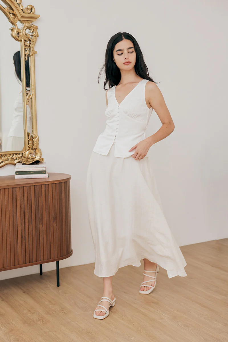 Rosalie Strappy Cloud Heels in Waterproof Linen - Image 3