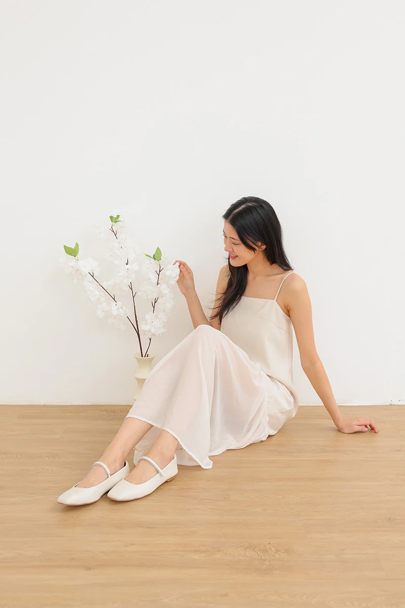 Rosavie Charmé Maryjane Flats in Cream - Image 7
