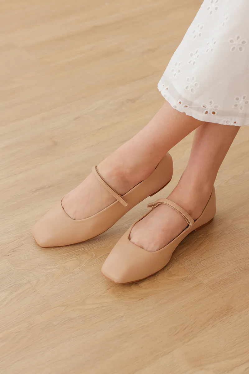 Rosavie Charmé Maryjane Flats in Nude - Image 4