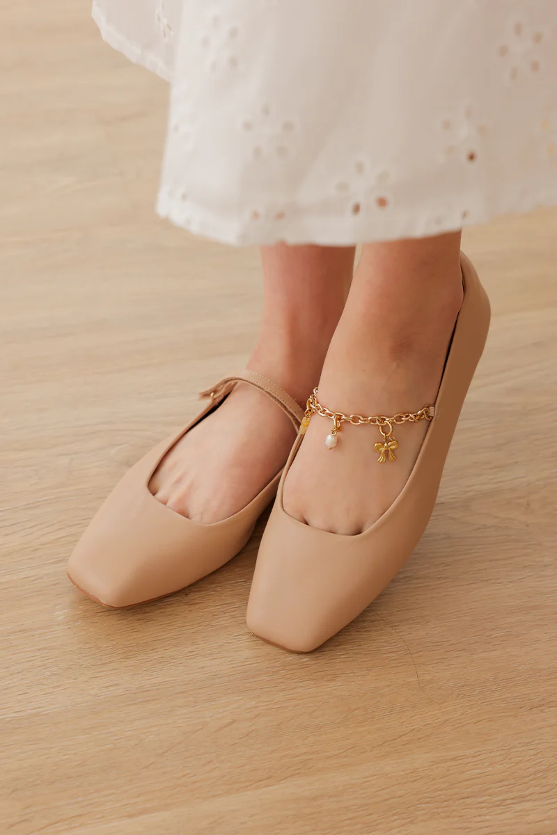 Rosavie Charmé Maryjane Flats in Nude - Image 6