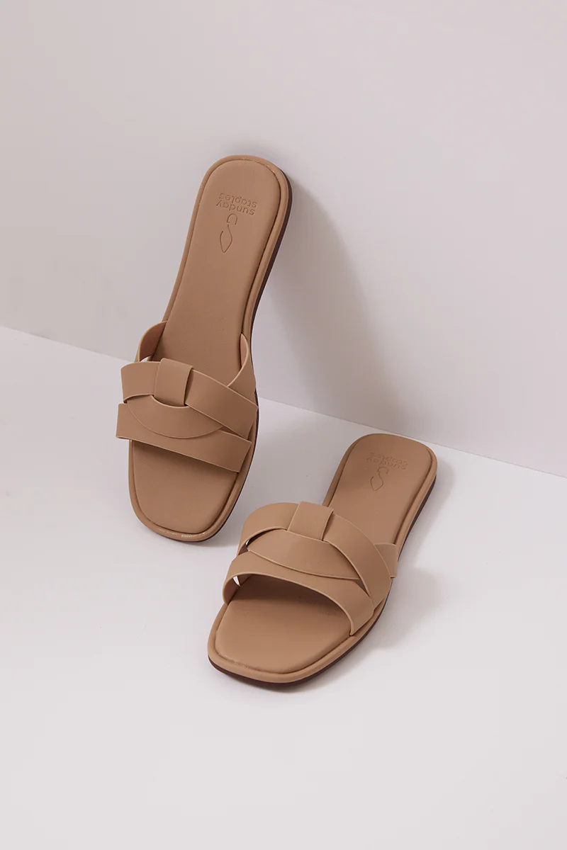Ruka Sliders in Pale Taupe - Image 5