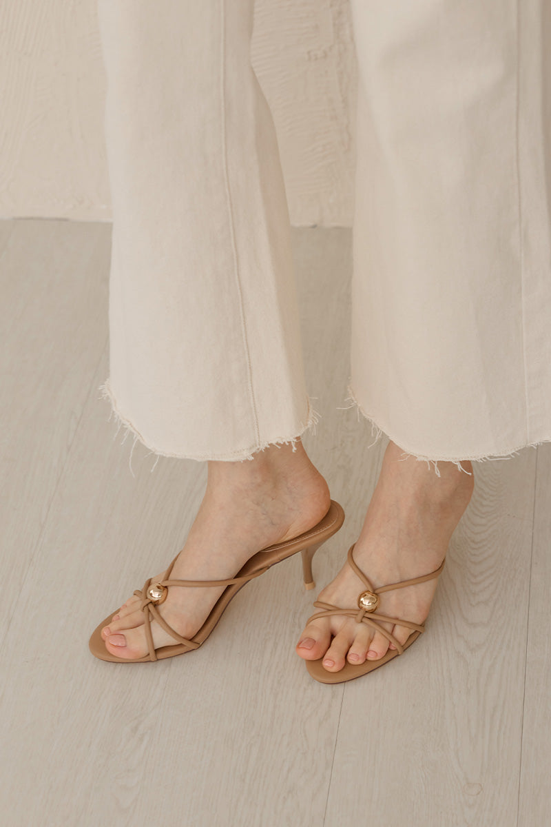 Sabine Strappy Heels in Nude - Image 3
