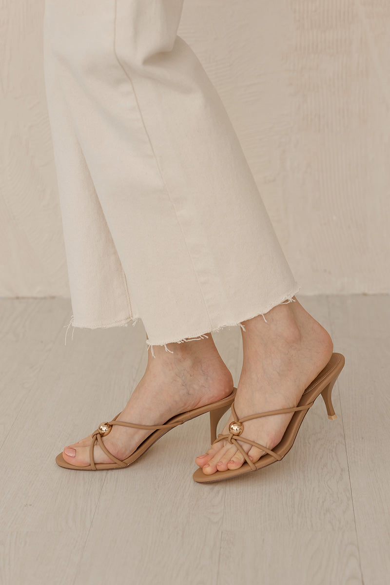 Sabine Strappy Heels in Nude - Image 6