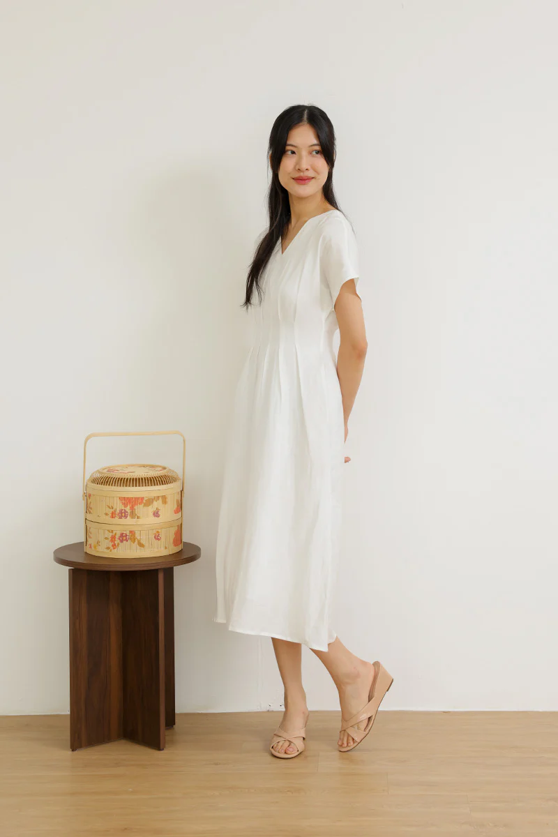 Selune Cross Strap Wedges in Nude - Image 2