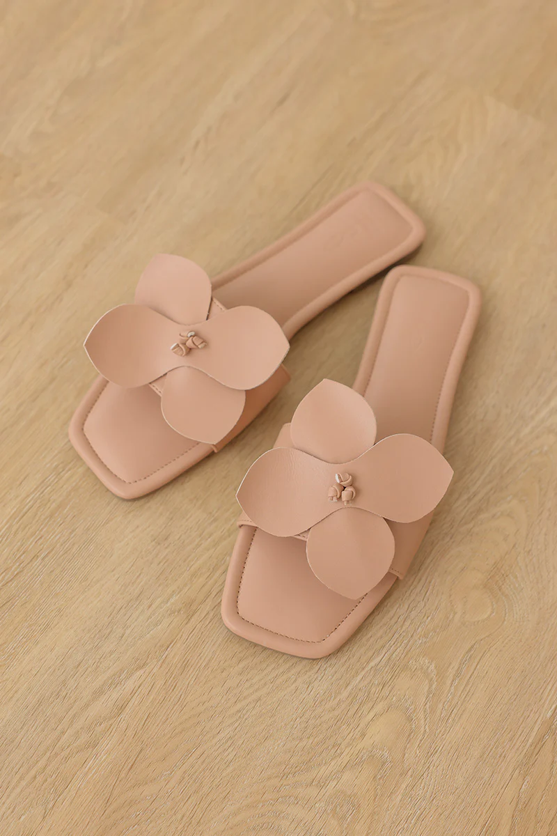 Sienna Bloom Sliders in Nude - Image 5