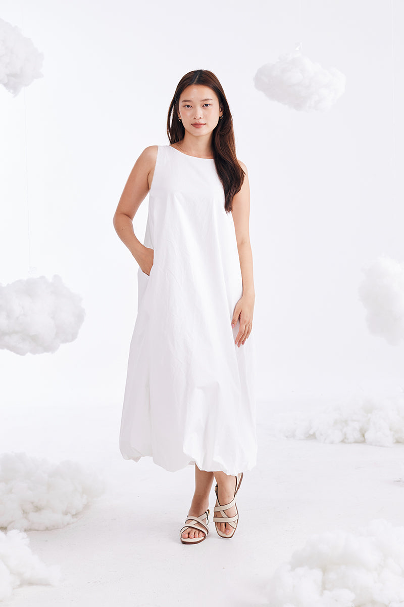 Skye Strappy Cloud Sandals in Cream - Image 3