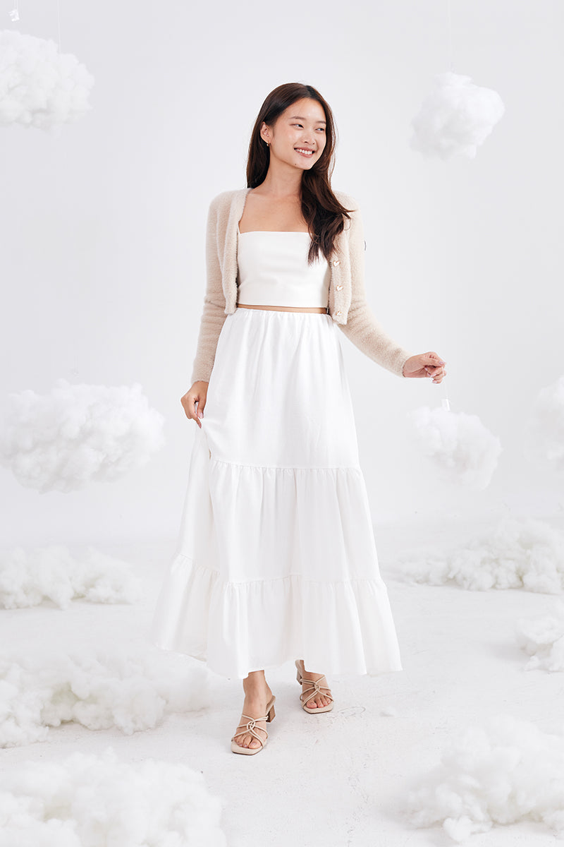 Soleil Strappy Cloud Block Heels in Pale Nude - Image 2