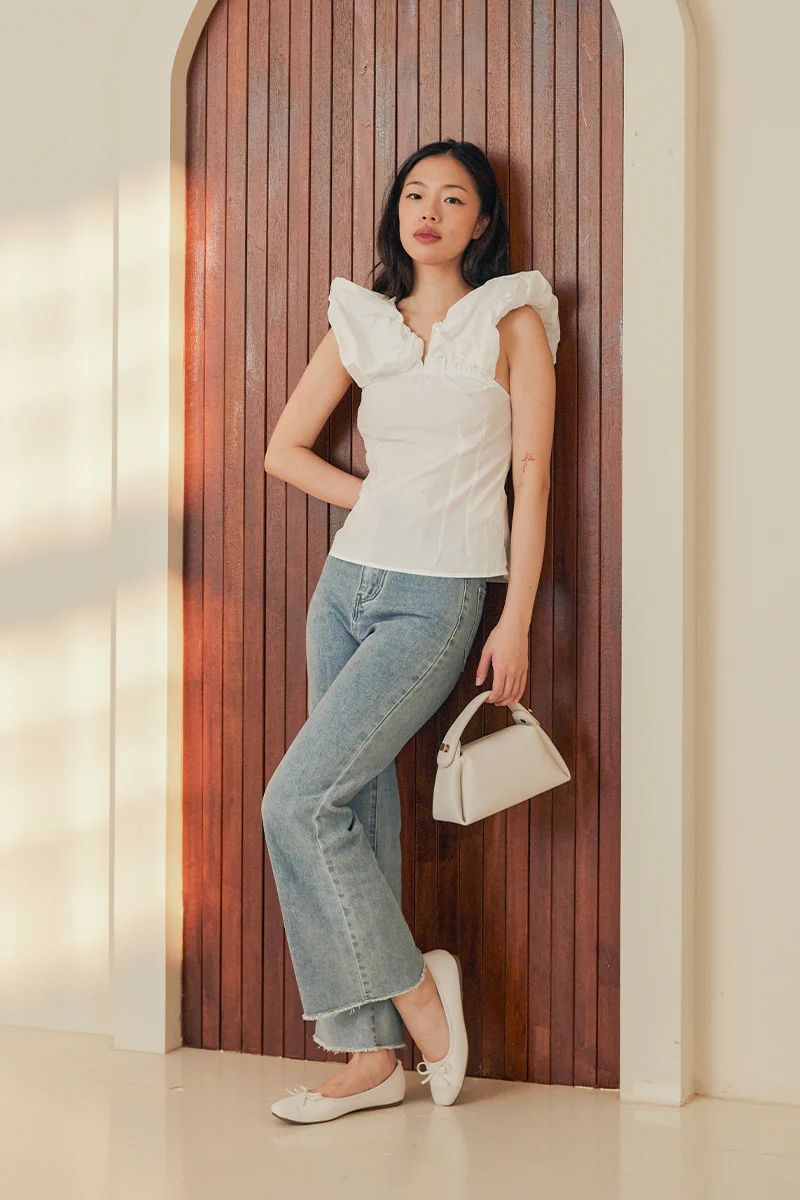 Solene Duo Ballet Flats in Cream - Image 2