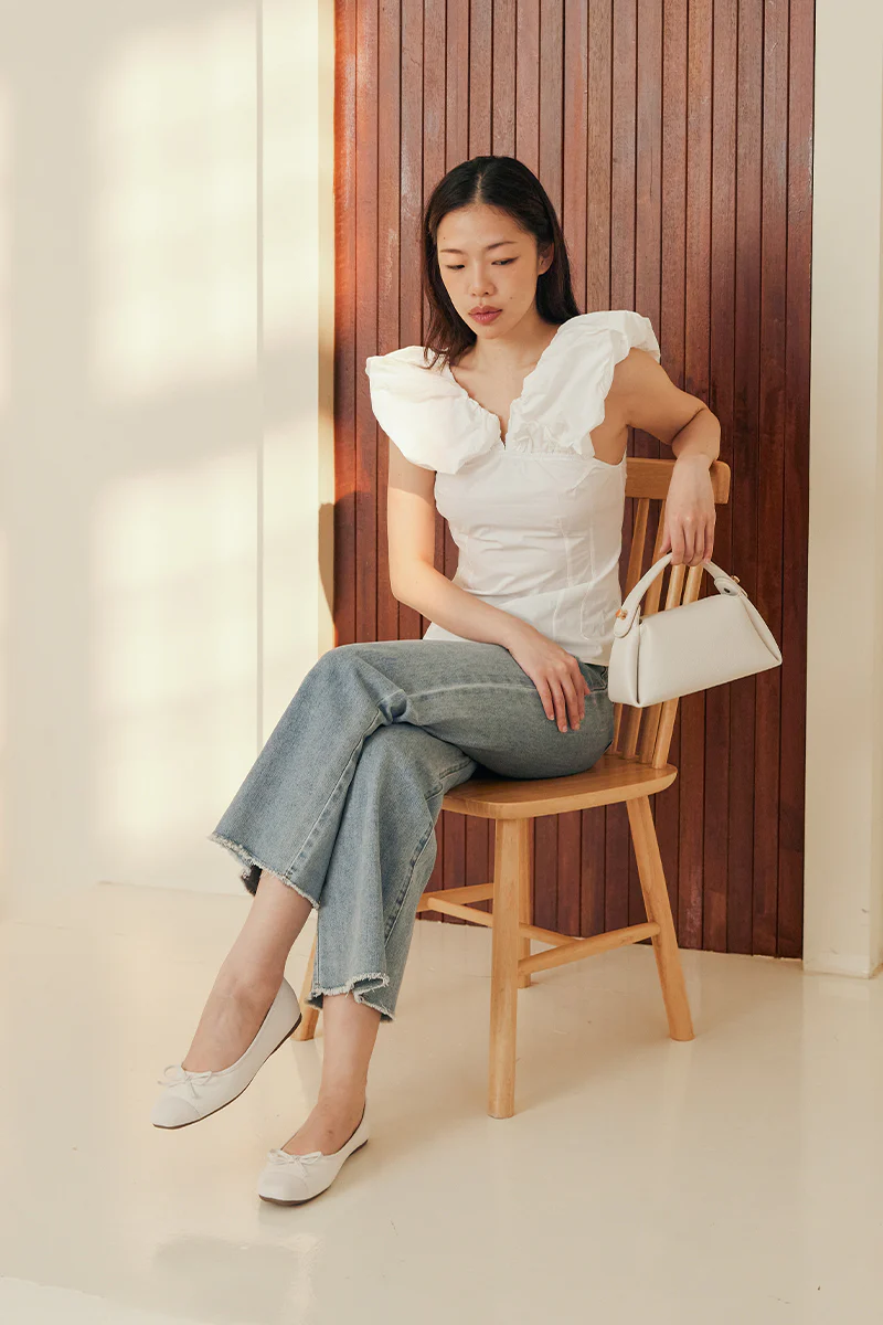 Solene Duo Ballet Flats in Cream - Image 6