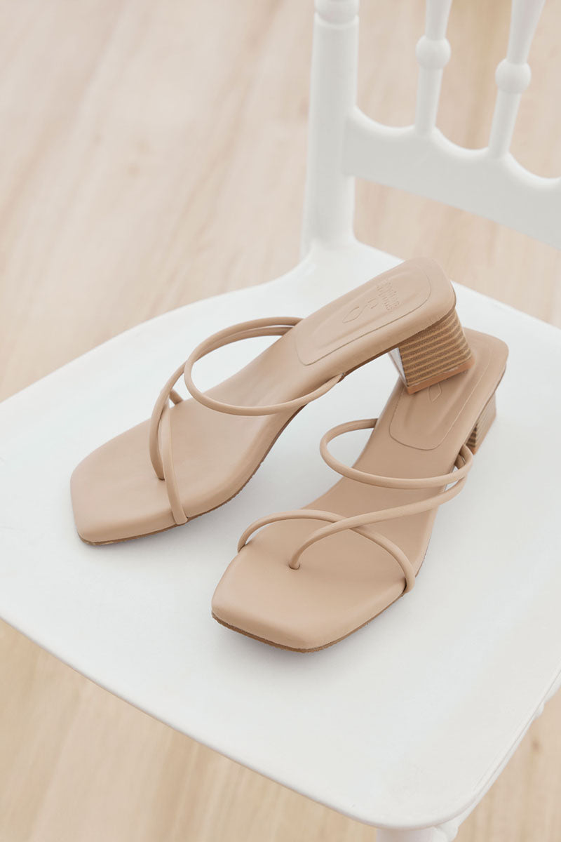 Sonder Strappy Cloud Heels in Nude - Image 3