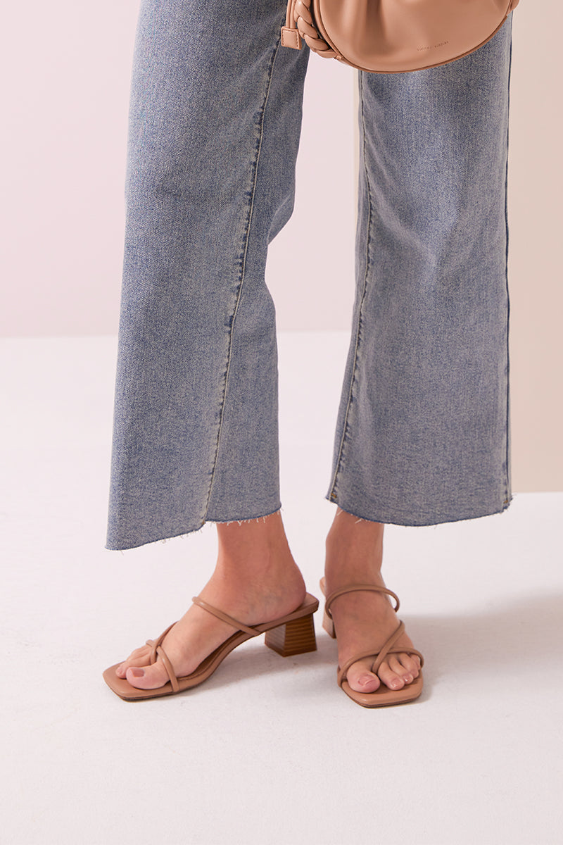 Sonder Strappy Heels in Warm Taupe - Image 6