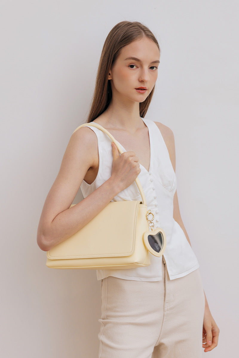 Sydney Shoulder Bag in Butter Yellow - Image 2
