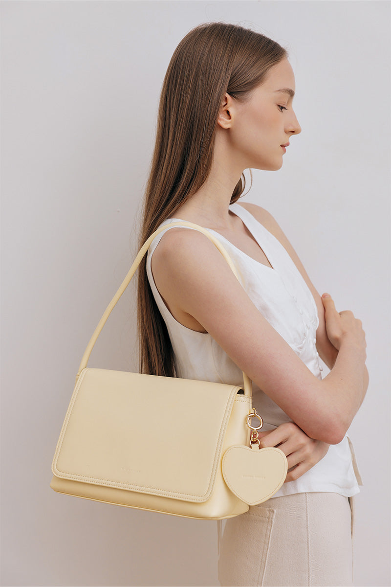 Sydney Shoulder Bag in Butter Yellow - Image 4