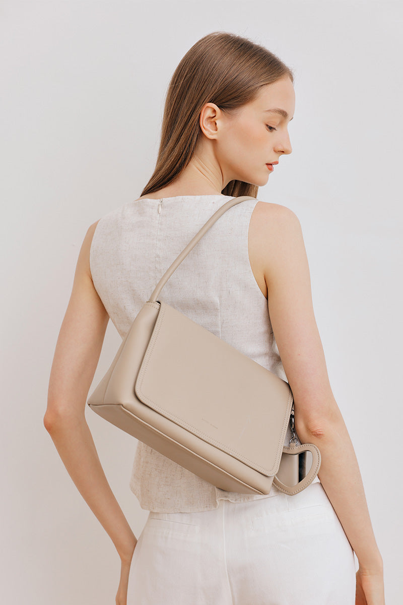 Sydney Shoulder Bag in Taupe - Image 2