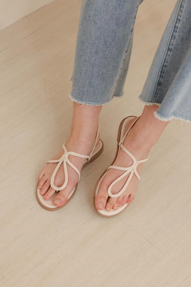 Teyla Braided Sandals in Cream - Image 2