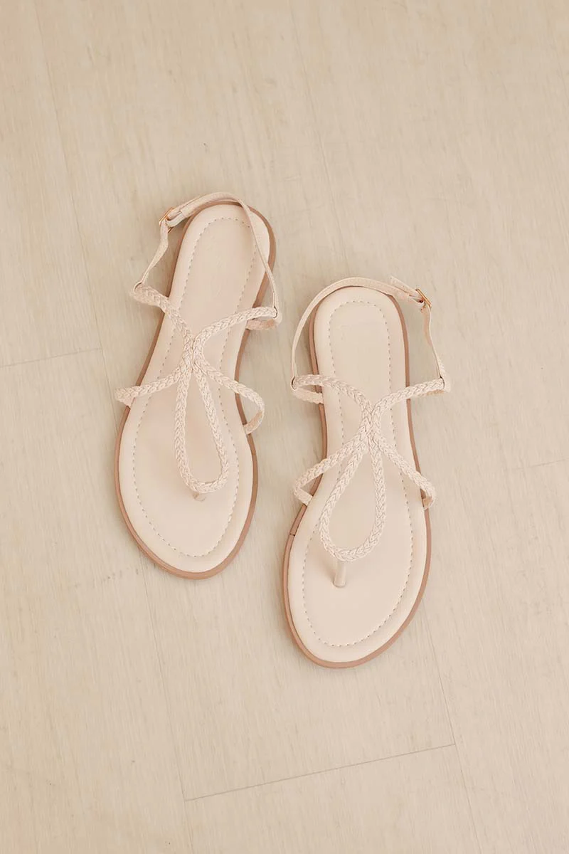 Teyla Braided Sandals in Cream - Image 4