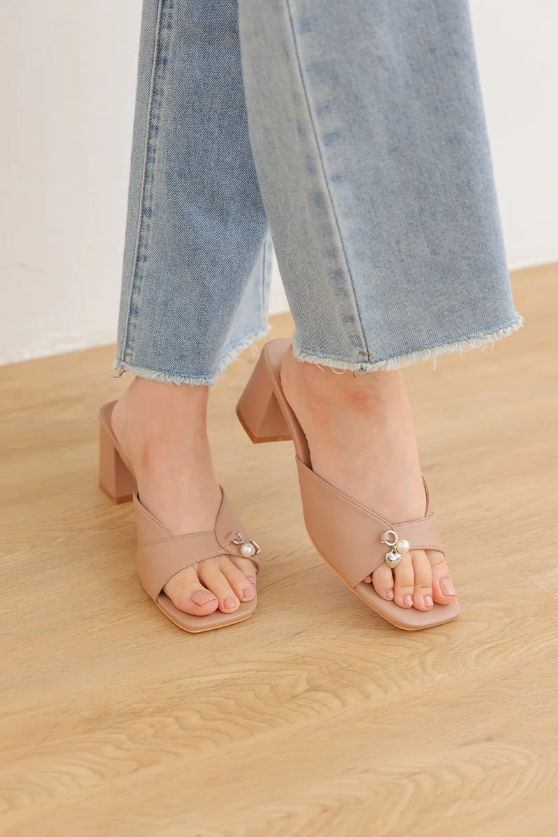Tove Charmé Block Heels in Nude - Image 4