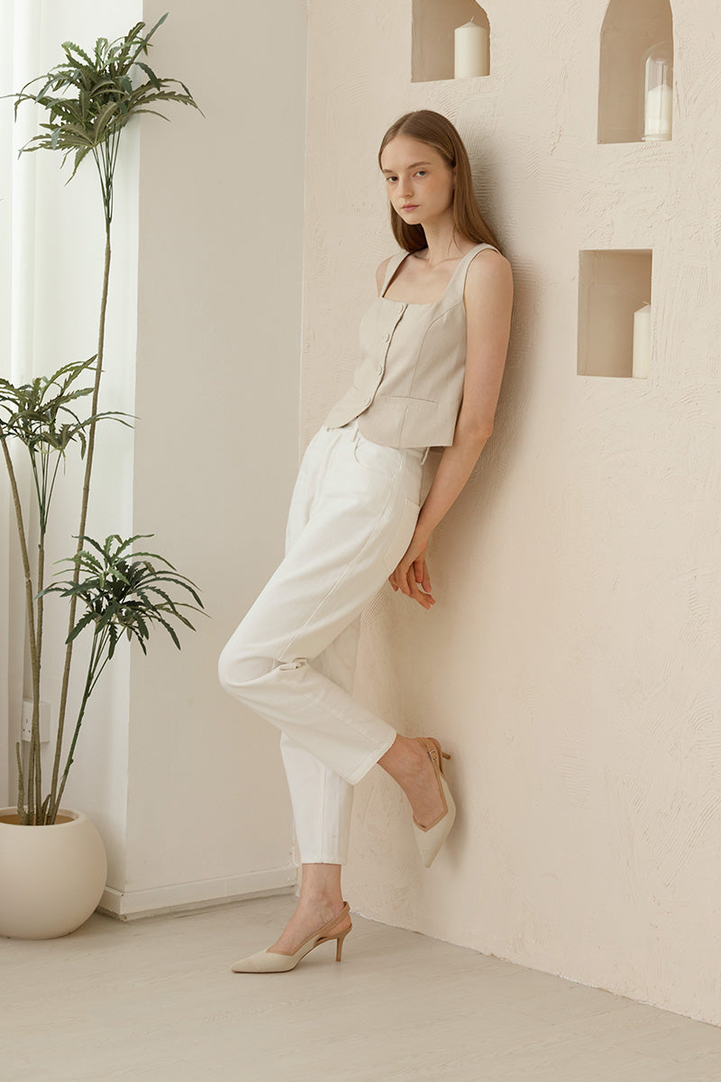 Valentina Flyknit Slingback Heels in Nude Duo Tone - Image 3