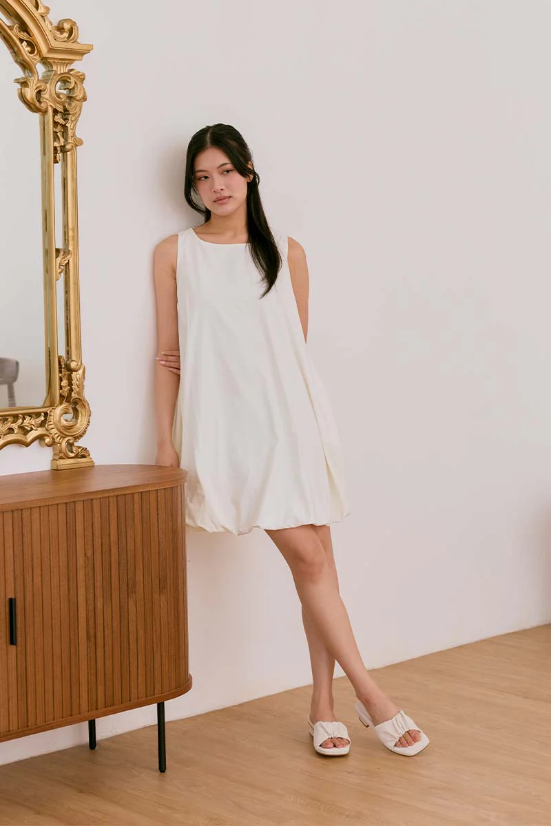 Willette Cloud Heels in Pearl Waterproof Satin - Image 2