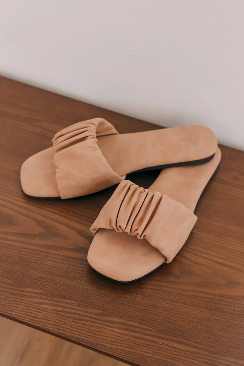 Willow Cloud Sliders in Nude Waterproof Suede - Image 6